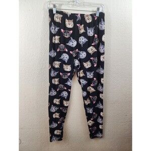 Eevee Womens S Magic Black Cats Soft Leggings Sleep Pants Pajama Bottoms